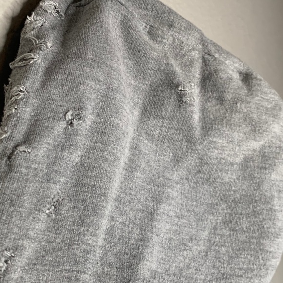 UNIF Grey Distressed Swing Style Zip Hoodie Jacket - Picture 8 of 9